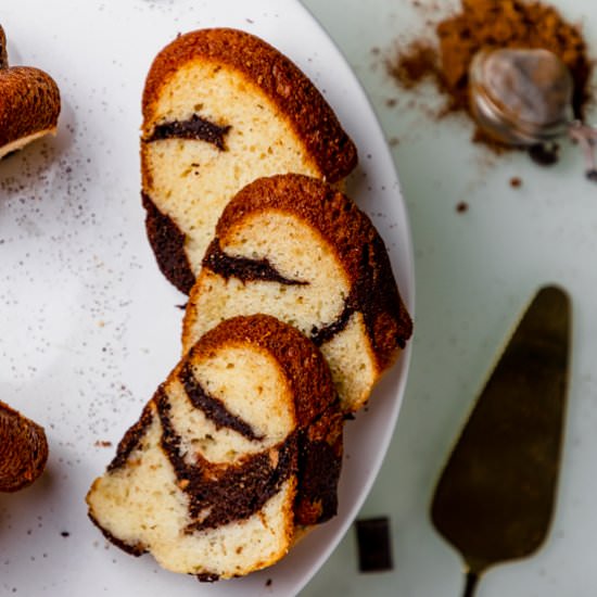 Gluten Free Marble Cake - Recipe photo by ScienceandCrumbs