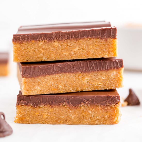 No Bake Peanut Butter Bars - Recipe photo by rachelcooksblog