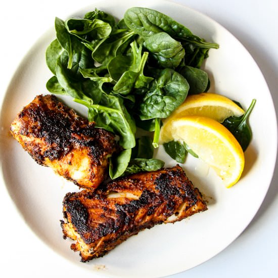Blackened Cod - Recipe photo by the food blog