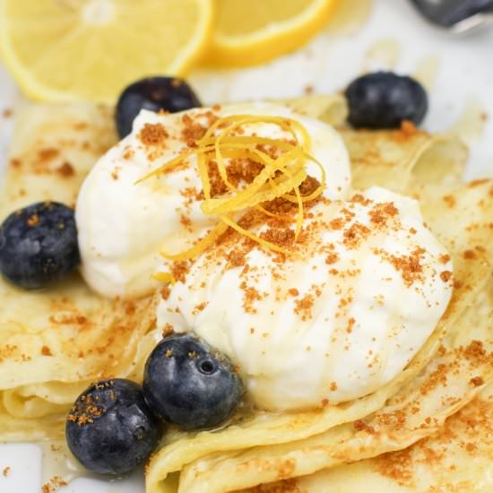 Lemon Crepes with Lemon Mascarpone - Recipe photo by EricasRecipes
