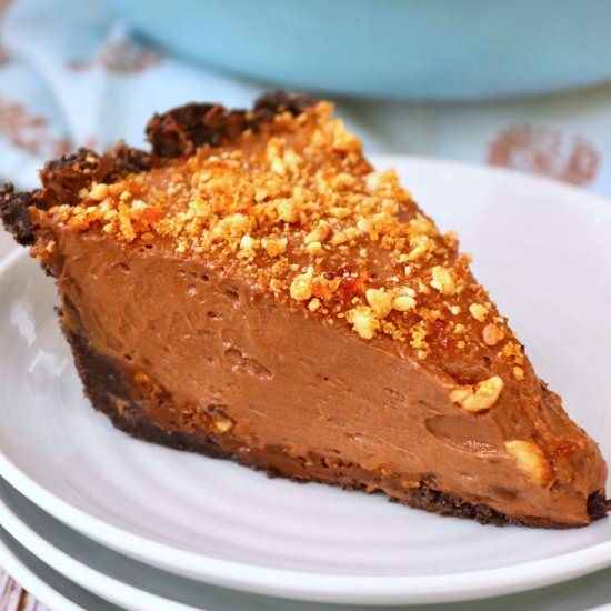 Nutella Pie with Hazelnut Praline - Recipe photo by cookingontheweekends