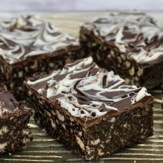 Marbled chocolate tiffin - Recipe photo by Veggie Ideas