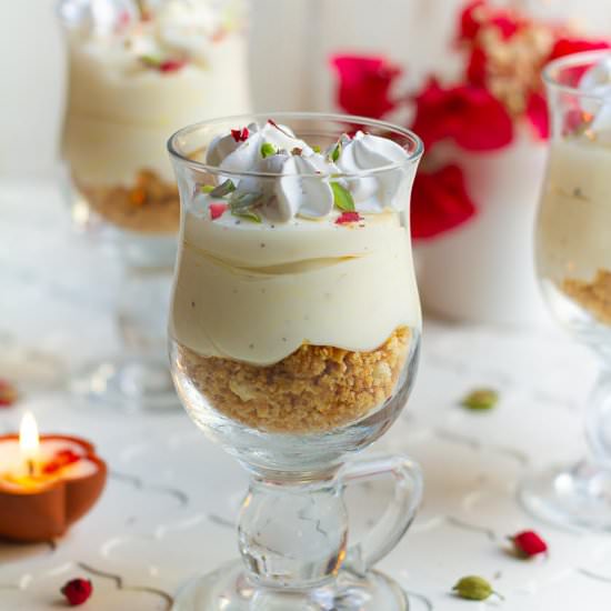 No-Bake Saffron Cheesecake - Recipe photo by Tashasartisanfoods