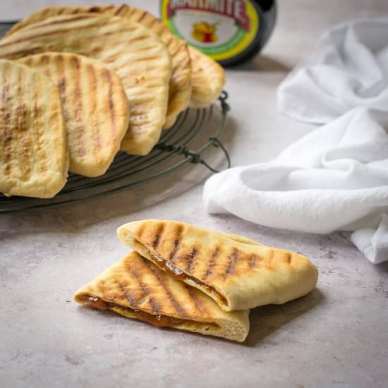 BBQ Marmite Flatbreads - Recipe photo by thevegspace