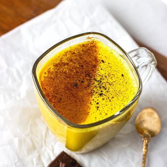 Vegan Turmeric Golden Milk Latte - Recipe photo by wildandwhelm
