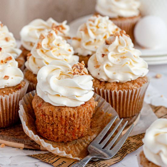 Carrot Cake Cupcakes (GF &DF) - Recipe photo by CAKED by Katie