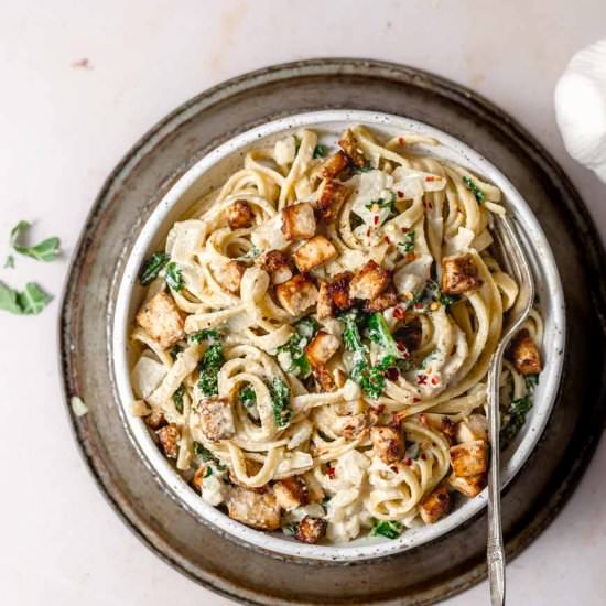 Creamy Garlic Tahini Pasta - Recipe photo by tyberrymuch