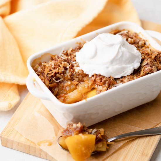 Mango Pineapple Gluten Free Crisp - Recipe photo by butter and bliss