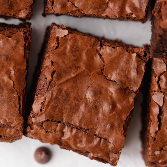 Gluten Free Fudgy Brownies - Recipe photo by butter and bliss