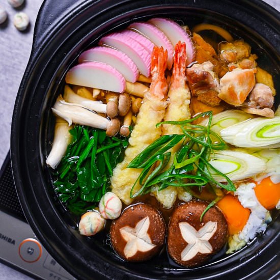 Nabeyaki Udon Hot Pot - Recipe photo by Sudachi Recipes