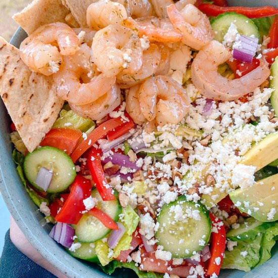 Shrimp and Feta Greek Salad - Recipe photo by simplytaralynn
