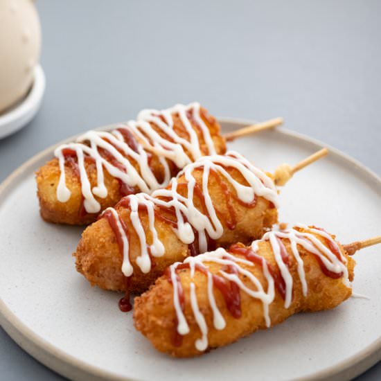 Vegan Korean Corn Dog - Recipe photo by Veganiac