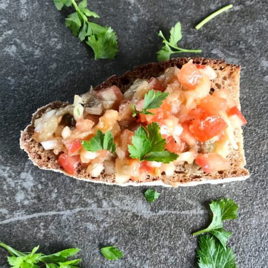 Turkish Grilled Eggplant Spread - Recipe photo by emkayskitchen