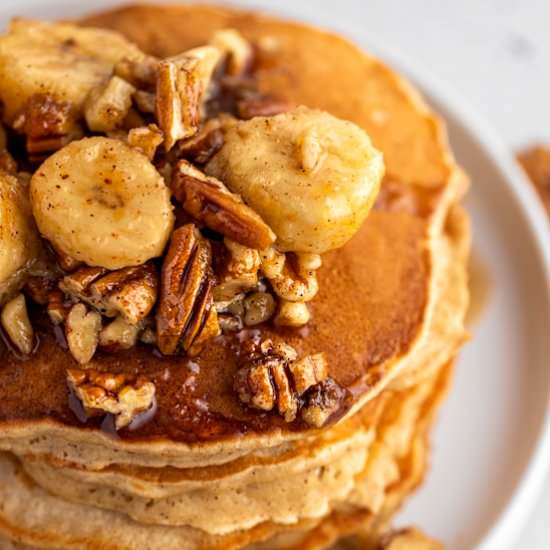 Bananas Foster Pancakes - Recipe photo by The Littlest Crumb