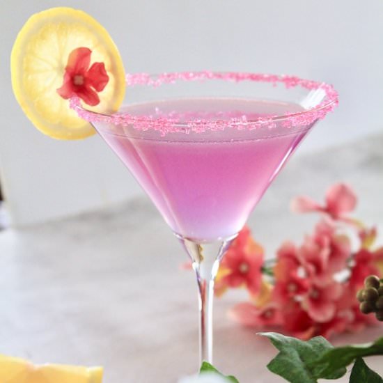 Lemon Ginger Empress Gin Martini - Recipe photo by Red Wine Dragons