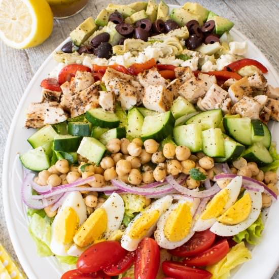 Greek Cobb Salad - Recipe photo by For the Love of Cooking