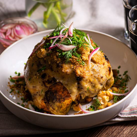 Roasted Cauliflower Rarebit - Recipe photo by rhubarbandcod