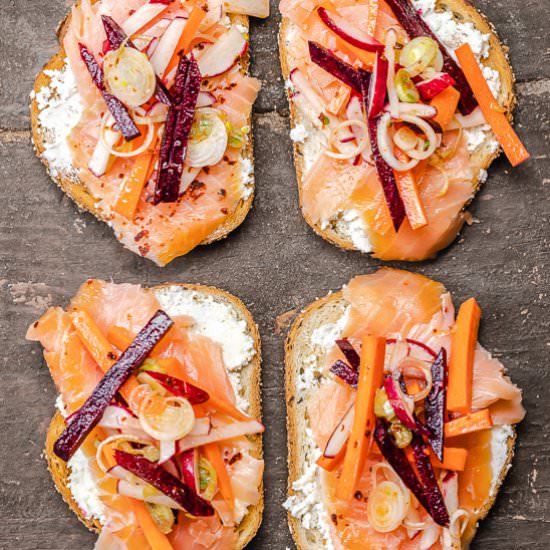 Smoked Salmon Sandwich with Feta! - Recipe photo by The Mediterranean Dish