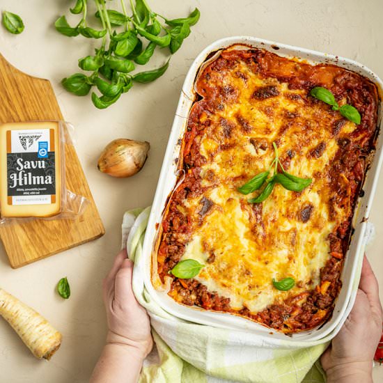 Sauvjuustoinen jauhelihalasagne - Recipe photo by hellapoliisi