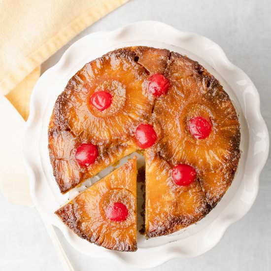6-inch pineapple upside down cake - Recipe photo by butter and bliss