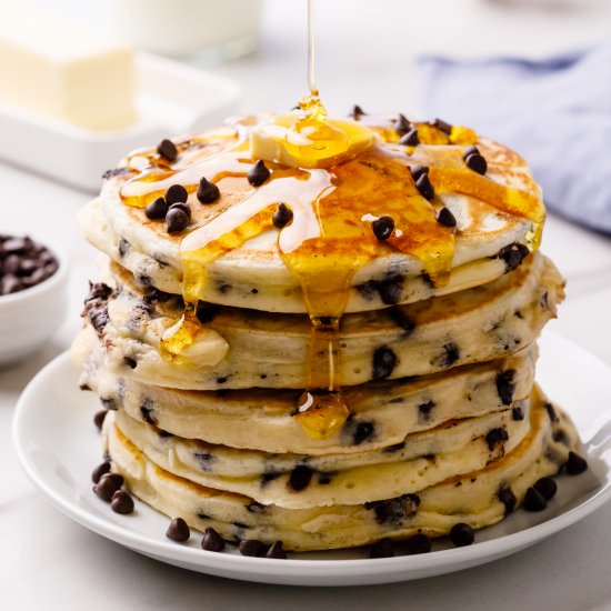 Chocolate Chip Pancakes - Recipe photo by AllThingsMamma