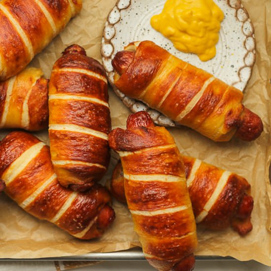 Pretzel Dogs - Recipe photo by suebeehomemaker