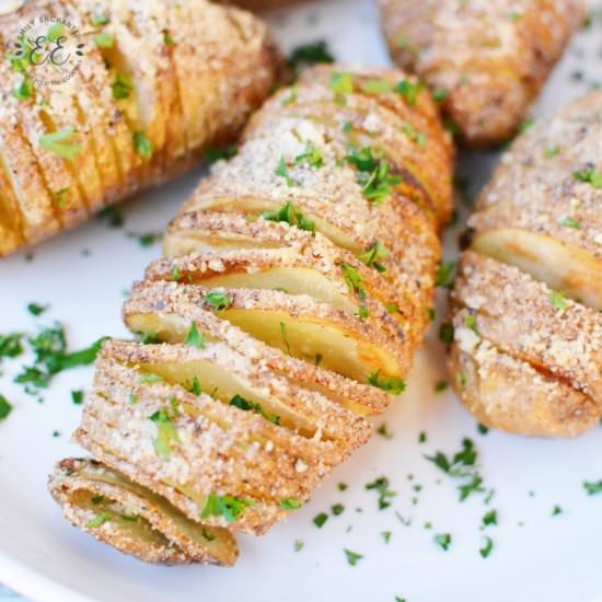 Air Fryer Hasselback Potatoes - Recipe photo by emilyenchanted