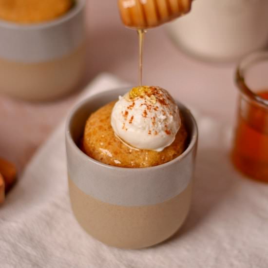 Gluten Free Honey Mug Cake - Recipe photo by joytothefood
