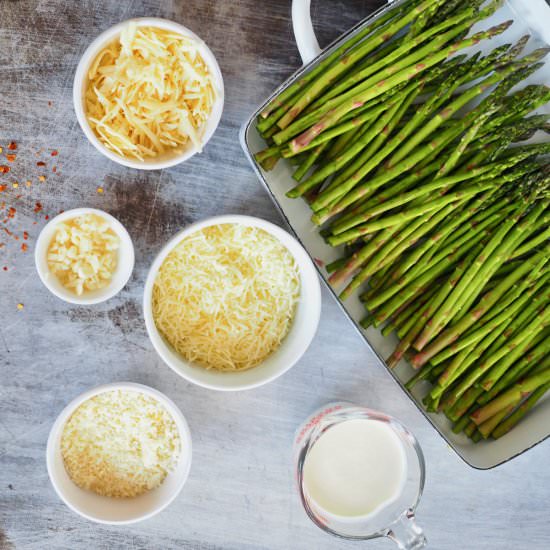 Cheesy Asparagus Bake (low carb) - Recipe photo by thefreshcooky