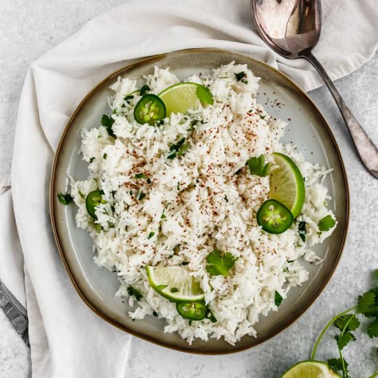 Cilantro Lime Basmati Rice - Recipe photo by apaigeofpositivity