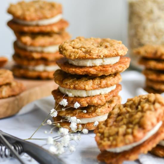 Vegan Oatmeal Cream Pies - Recipe photo by earthly provisions