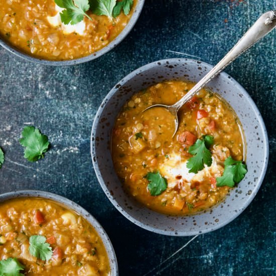 Ethiopian Red Lentil Vegetable Stew - Recipe photo by fromachefskitchen