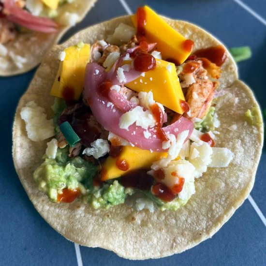 Crispy Baked Chicken Tostadas - Recipe photo by the_wellness_walnut