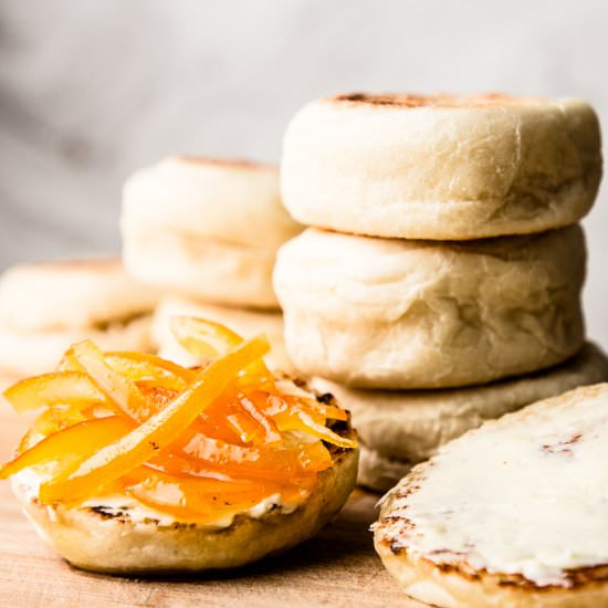 Homemade English Muffins - Recipe photo by PantsDownApronsOn