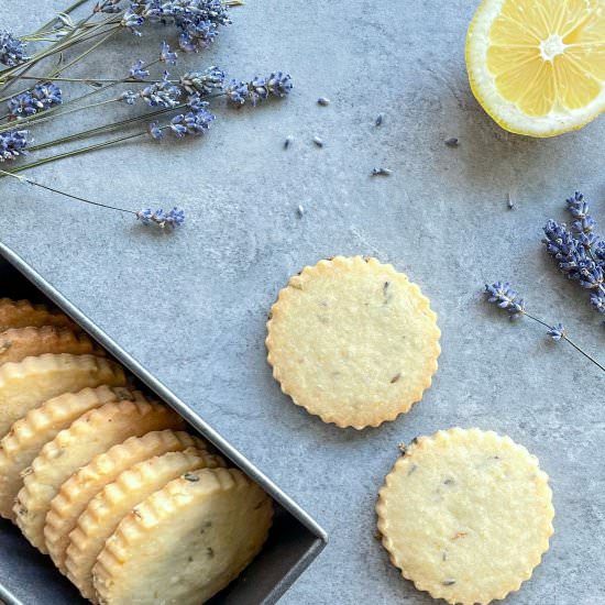 Lemon Lavender Shortbread Cookies - Recipe photo by uglyducklingbakery