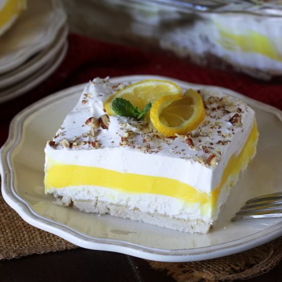 Lemon Lush Dessert - Recipe photo by thekitchenismyplayground