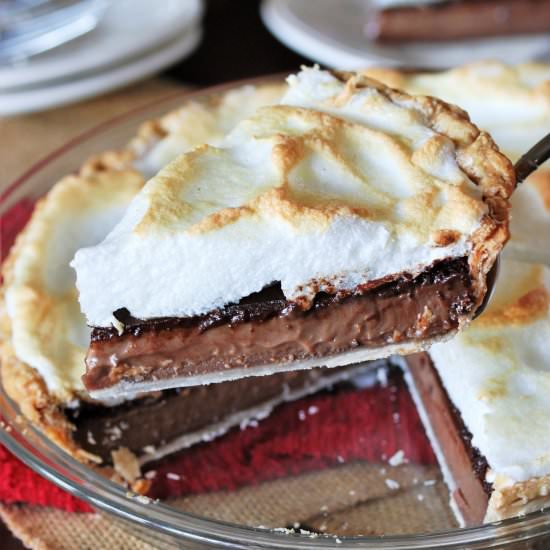 Old-Fashioned Chocolate Pie - Recipe photo by thekitchenismyplayground