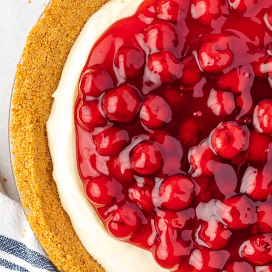 No Bake Cherry Cream Cheese Pie - Recipe photo by stateofdinner