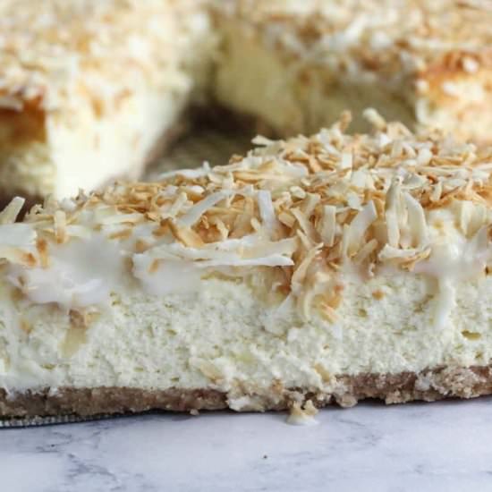 Keto Coconut Cream Cheesecake - Recipe photo by littlebitrecipes