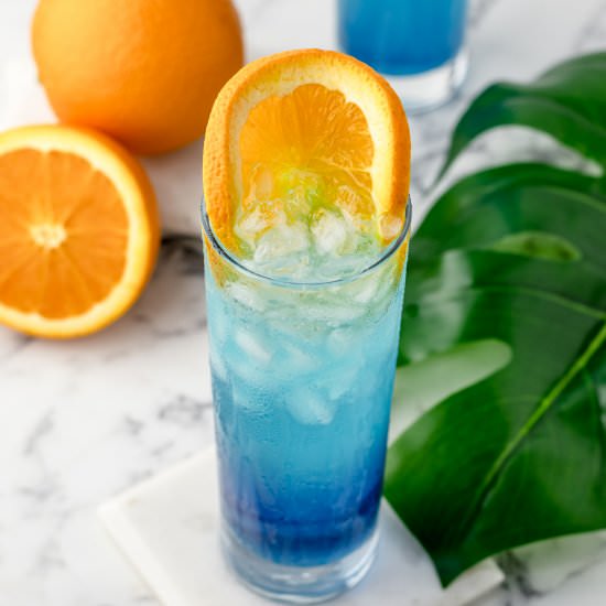 Blue Lagoon Mocktail - Recipe photo by Entirely Elizabeth