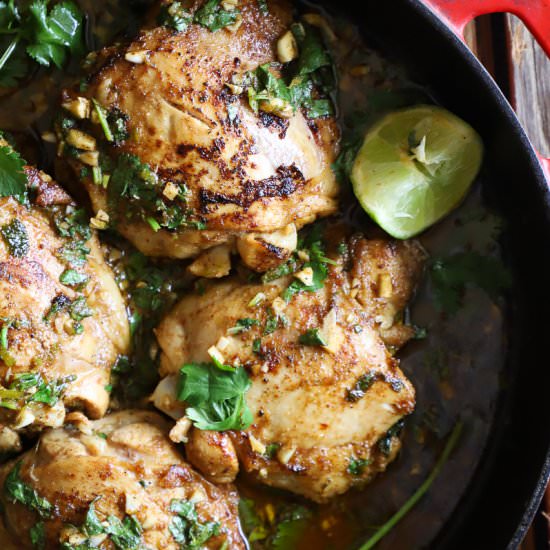 Cilantro Lime Chicken Thighs - Recipe photo by butternutandsage