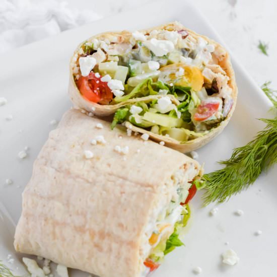 Mediterranean Chicken Wrap - Recipe photo by apaigeofpositivity
