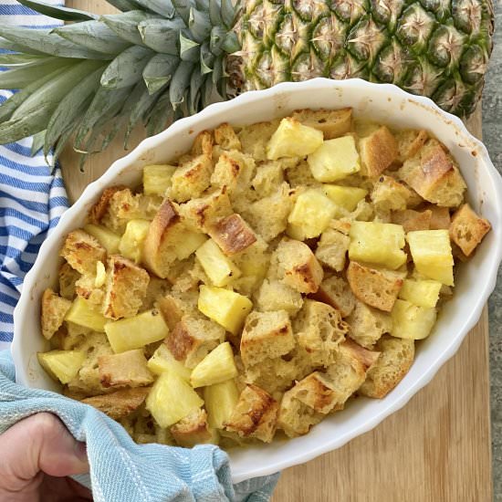 Fresh Pineapple Bread Pudding - Recipe photo by amycaseycooks