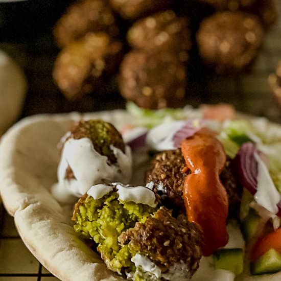 Herb and Turmeric Falafel - Recipe photo by Sweet Simple Masala