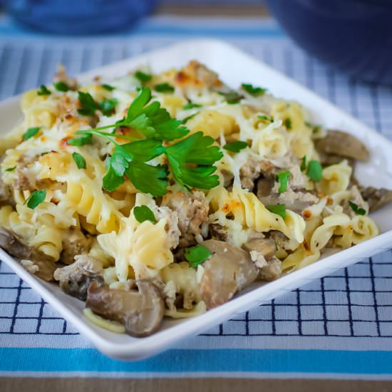 Ground Turkey Alfredo Casserole - Recipe photo by dizzybusyandhungry