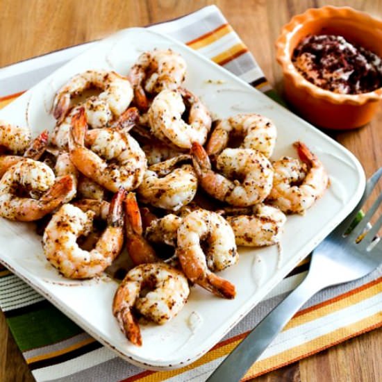 Spicy Baked Shrimp - Recipe photo by kalynskitchen