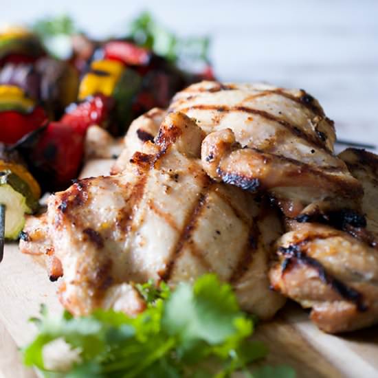 Grilled Adobo Chicken Thighs - Recipe photo by sipandsanity