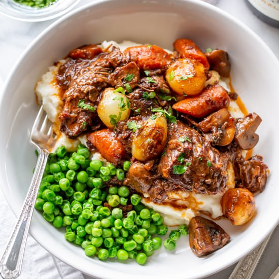 Julia Child's Beef Bourguignon - Recipe photo by Savingroomfordessert