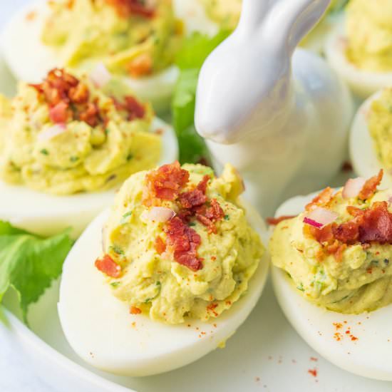 avocado deviled eggs - Recipe photo by everyday-delicious.com