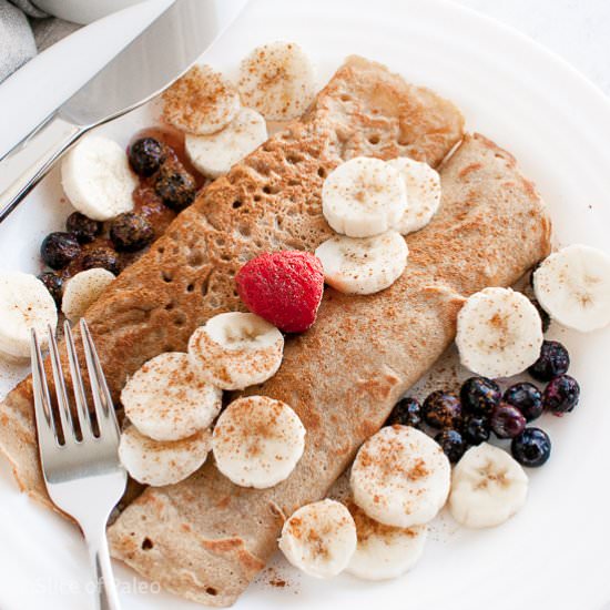Paleo French Crepes - Recipe photo by sliceofpaleo